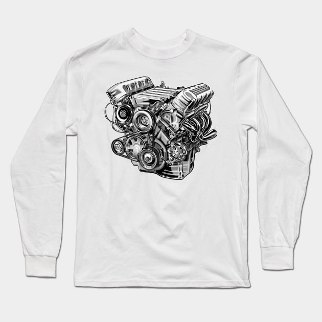 Big V8 Long Sleeve T-Shirt by Keller Apparel Co.